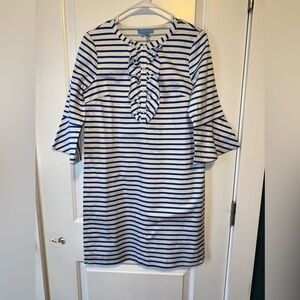 Draper James Blue and White Striped Dress size 2 NWOT